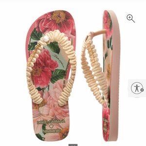 Sold out! Dolce & Gabbana Pink and Cream Sandals with Floral Design